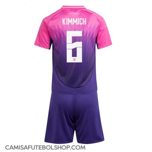 Camisa de time de futebol Alemanha Joshua Kimmich #6 Replicas 2º Equipamento Infantil Europeu 2024 Manga Curta (+ Calças curtas)